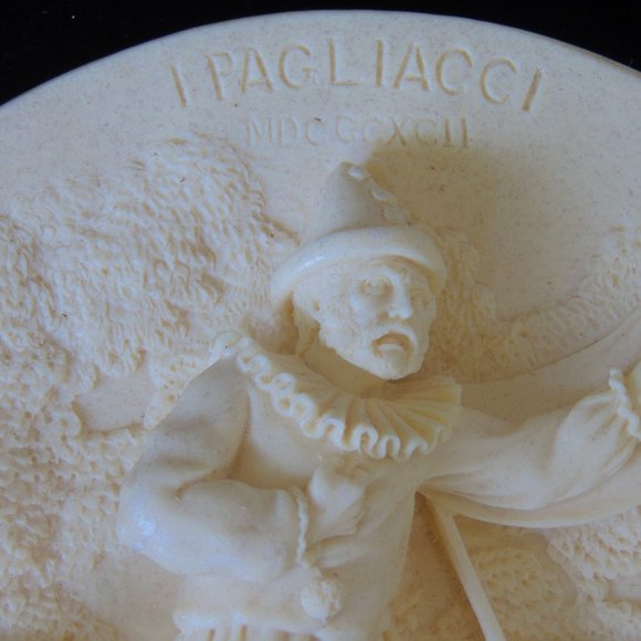 I Pagliacci Bradford Exchange Alabaster Plate - Picture 2 of 16